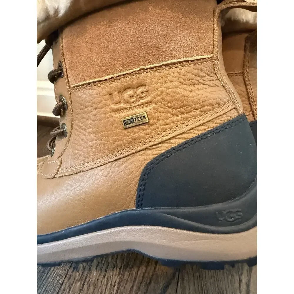 UGG Women's Adirondack III Short Chestnut Leather Wateproof Boots Sz 6 NEW $250